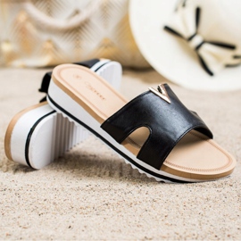 Groto Gogo Klassiska bekväma tofflor svart 1