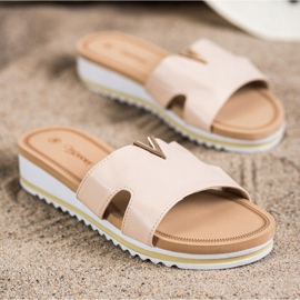 Groto Gogo Klassiska bekväma tofflor beige 1