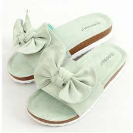 Aquamarine 7855 Gröna tofflor på korken 1