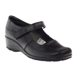 Pumps on wedges naturläder Angello 371 svart 1