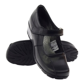 Pumps on wedges naturläder Angello 371 svart 3