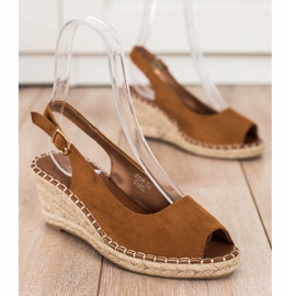 SHELOVET Casual Wedge Sandals brun 1