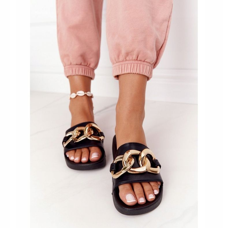 PS1 One Moment Black Rubber Tofflor Med Kedja svart 1