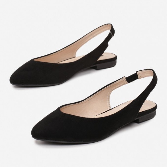 Mocka Ballerinas I Spitz Black Daisy svart 1