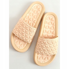 Beige tofflor för kvinnor 10-251 Beige 1