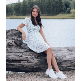 SHELOVET Vita sneakers med pärlor 1