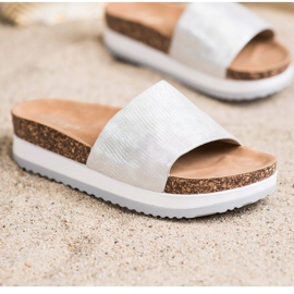 Kayla Tofflor På Plattformen silver- 1