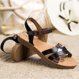 Cm Paris Bekväma ekolädersandaler svart 1