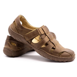 Polbut Mäns öppningsskor 237 för sommarbrun 5