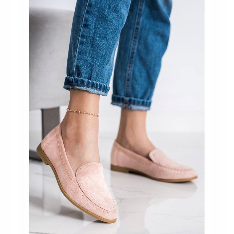 Coura Klassiska mocka herrar rosa 1