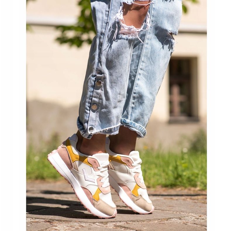 SHELOVET Färgglada sneakers vit mångfärgad 1