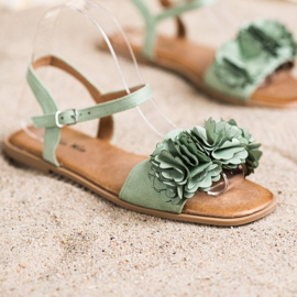 SHELOVET Trendiga gröna sandaler 1