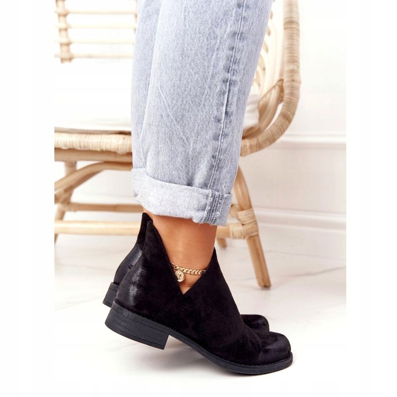 PS1 Svarta Hillary damstövlar med utskärningar 2