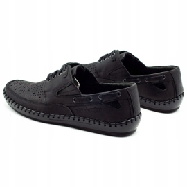 Polbut Svarta mockasinskor med öppet mocka J69L 4