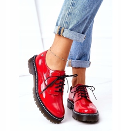 Oxfords Maciejka 04087-08 Oxfordskor för kvinnor Röd 1