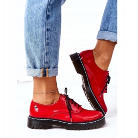 Oxfords Maciejka 04087-08 Oxfordskor för kvinnor Röd 2