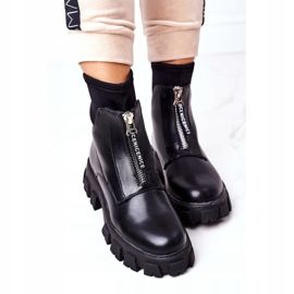 PS1 Dam stövlar arbetare med dragkedja svart jubel 1