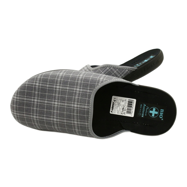 Tofflor för män Adanex 25950 grårutiga 5