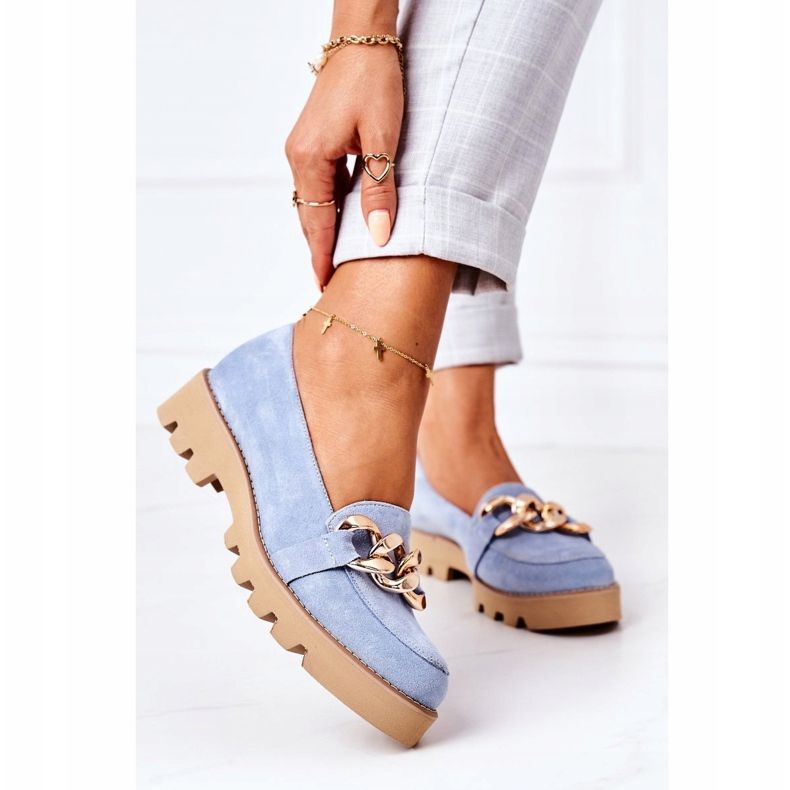 Mocka loafers Lewski Shoes 3040 Blå 2