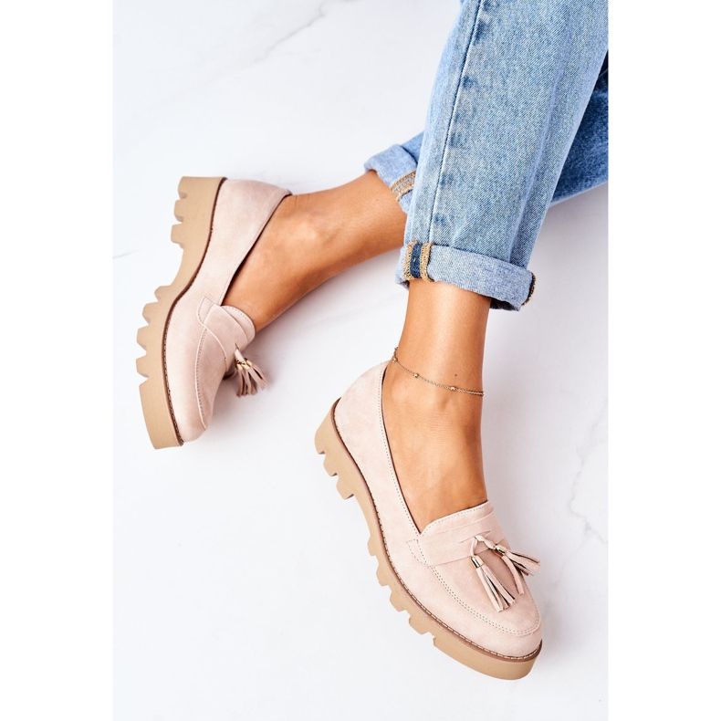 Mocka loafers Lewski Shoes 3053 Cappuccino beige 1