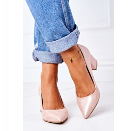 Lewski Shoes Satinpumpar med djurmönster Lewski -skor 2801 Rosa 2