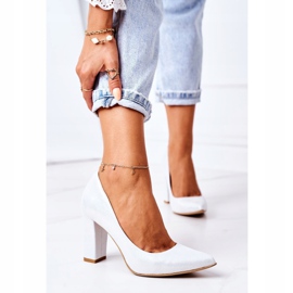 Lewski Shoes Satinpumpar med djurmönster Lewski -skor 2453 Silver 2