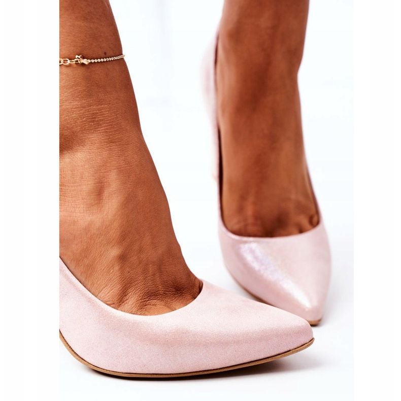 Lewski Shoes Satinpumpar med djurmönster Lewski -skor 2453 Rosa 1