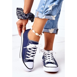 Kvinnors klassiska marinblå Omerta sneakers 2