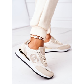 PE1 Kvinnors sportskor Sneakers Beige under kontroll 2