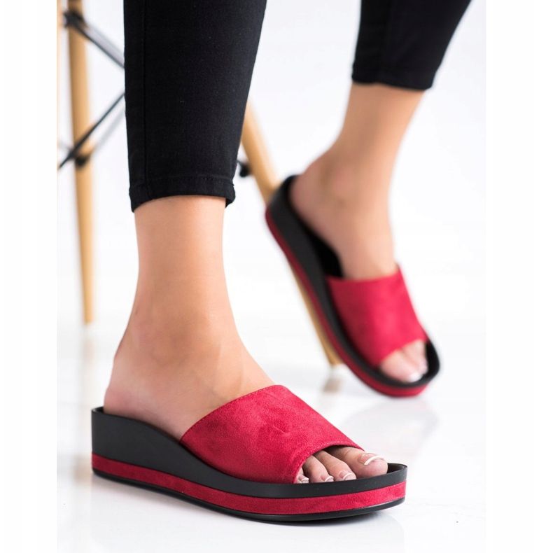 Casual VINCEZA tofflor röd 1