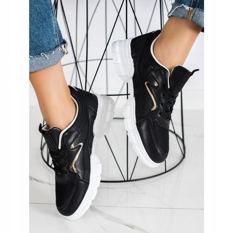 Marquiz Trendiga svarta sneakers 1