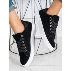 SHELOVET Mocka sneakers svart 1