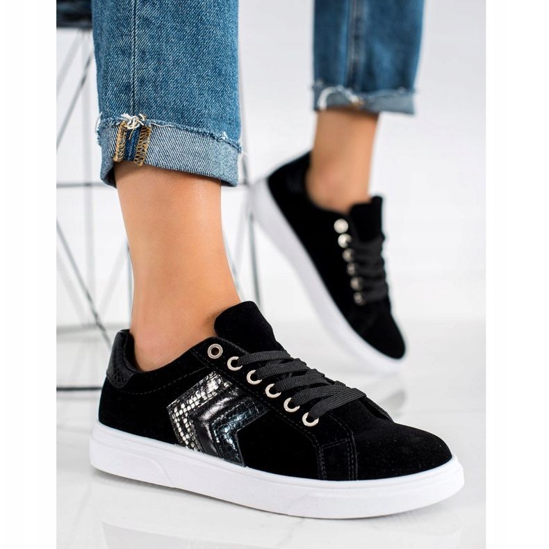 SHELOVET Mocka sneakers svart 2