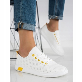 SHELOVET Openwork sneakers vit 1