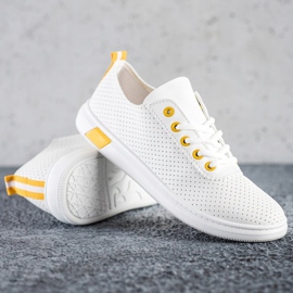 SHELOVET Openwork sneakers vit 2