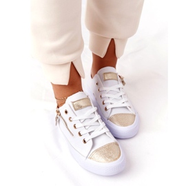 Damskor med en dragkedja vitguldfestival gyllene 3