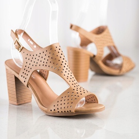 Renda Sandaler med ekologiskt läder brun 1