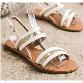 Cm Paris Flat Eco lädersandaler vit 1