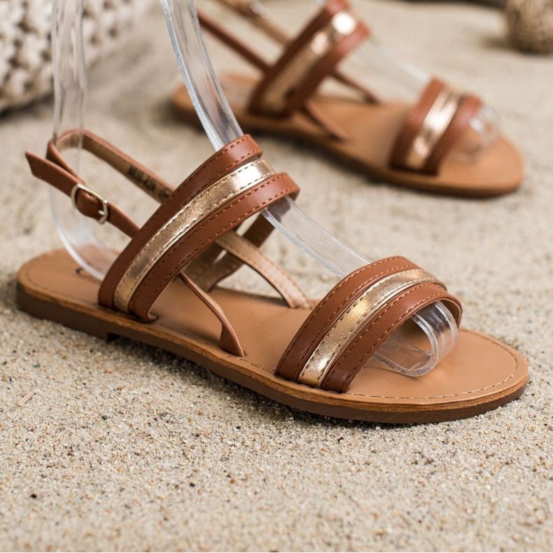 Cm Paris Flat Eco lädersandaler brun 1