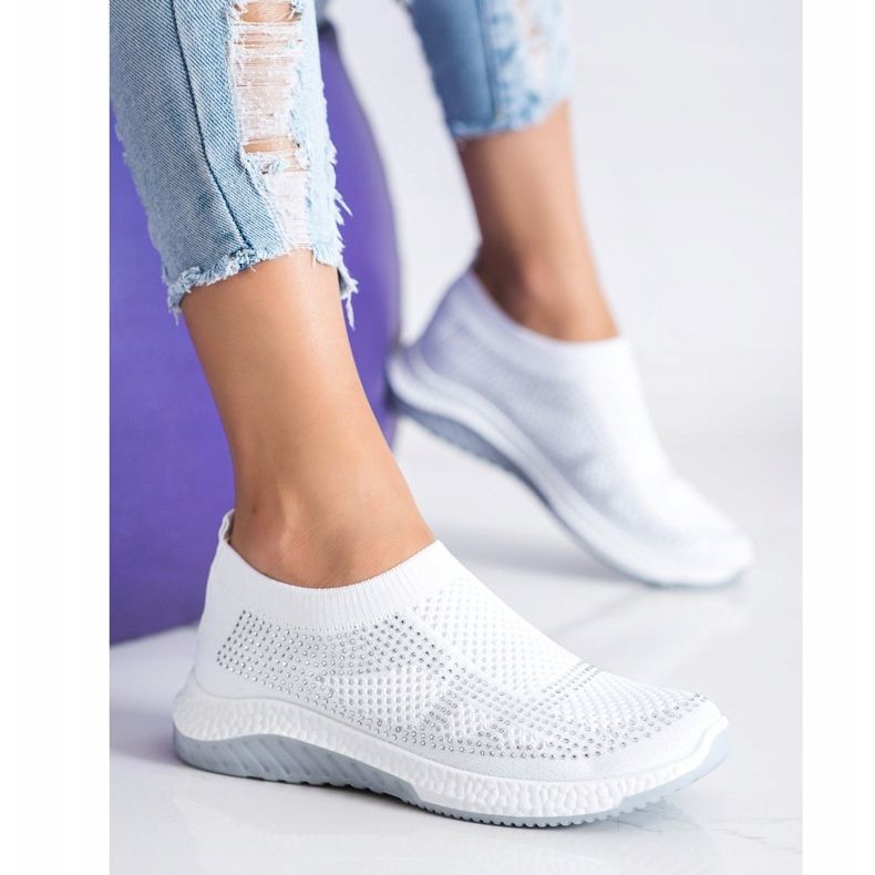 SHELOVET Slip-on sneakers vit 2