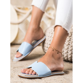 SHELOVET Eleganta Eco Leather Tofflor blå 1