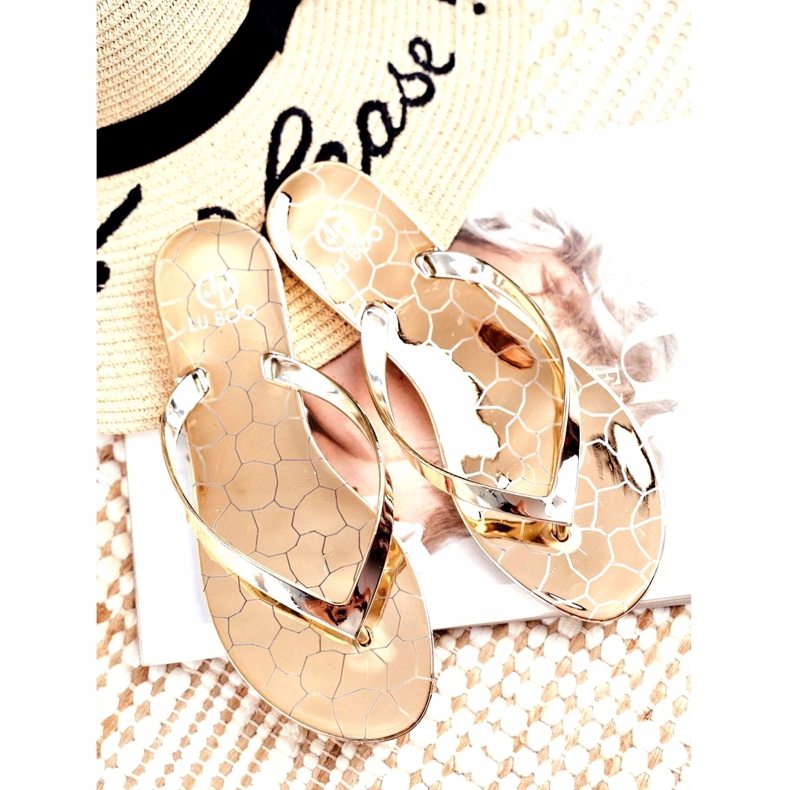 Lu Boo Metallic flip-flops Gold Eltoro Ii gat. gyllene 1