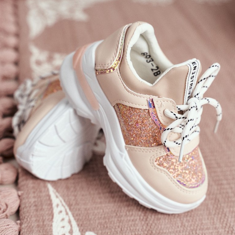 FRROCK Barnsportskor med glitterrosa Matylda 3