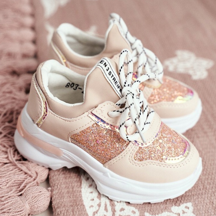 FRROCK Barnsportskor med glitterrosa Matylda 1