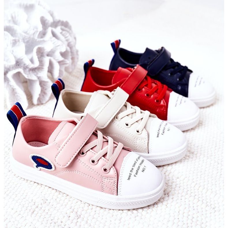 Apawwa Barns marinblå tecknade kardborrebandssneakers 1