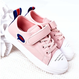 Apawwa Barnens rosa tecknade kardborrebandssneakers 2