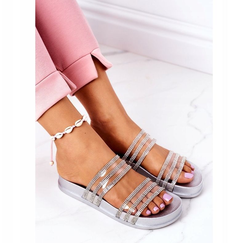 PS1 Gummitofflor med silver cubic zirconia saknar dig silver- 1