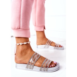 PS1 Gummitofflor med silver cubic zirconia saknar dig 2