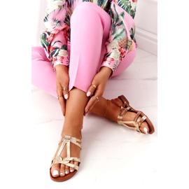 S.Barski Eleganta sandaler S. Barski 541-A1 Guld gyllene 3