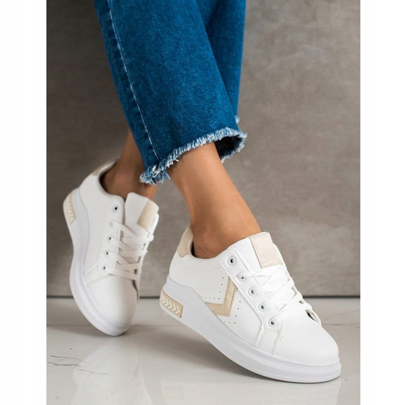SHELOVET Eco Leather Sneakers vit 2